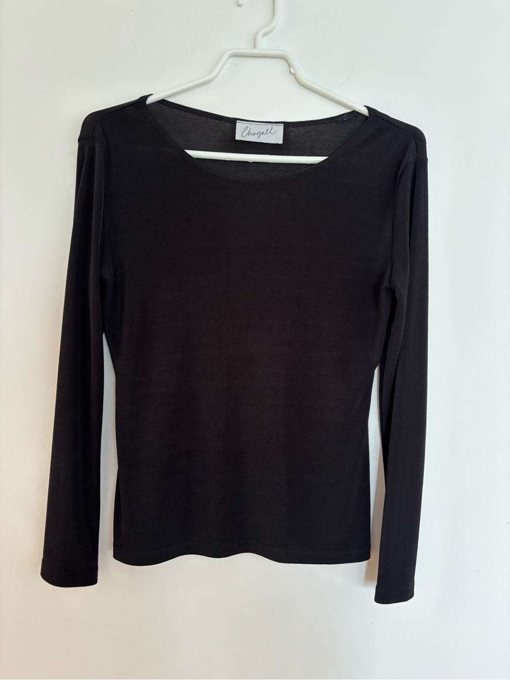 Chagall Black Long-Sleeve Women's Tee — Classic Scoop Neck